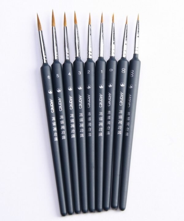 9 in 1 Art Supplies Weasel Hair Brush Watercolor Hook Line Brush Depict the Edge Pen Oil Painting Pen
