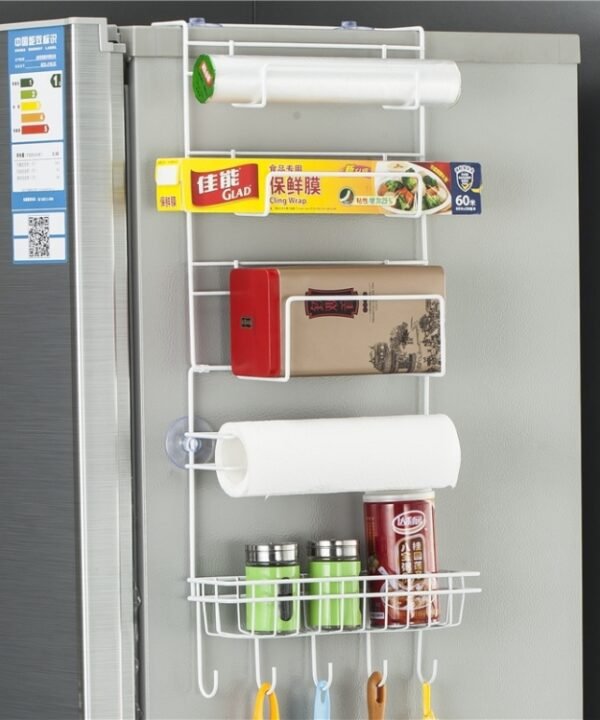 Multi-layer Fridge Storage Rack Side Shelf Sidewall Holder Multi-function Kitchen Organizer Household, Size: 25 x 9.5 x 62cm