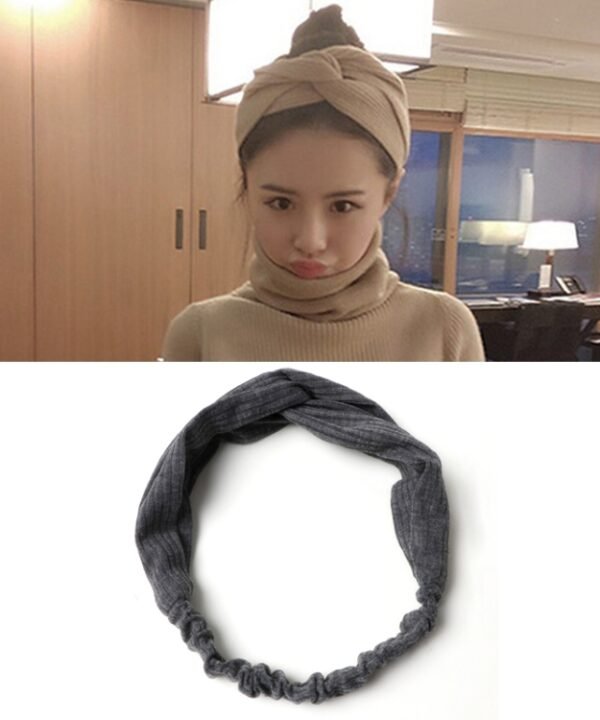 Women Temperament Knitting Cross Shape Hair Band, HC8960A, HC8960B, HC8960F, HC8960G, HC8960H, HC8960K, HC8960WR, HC8960Y