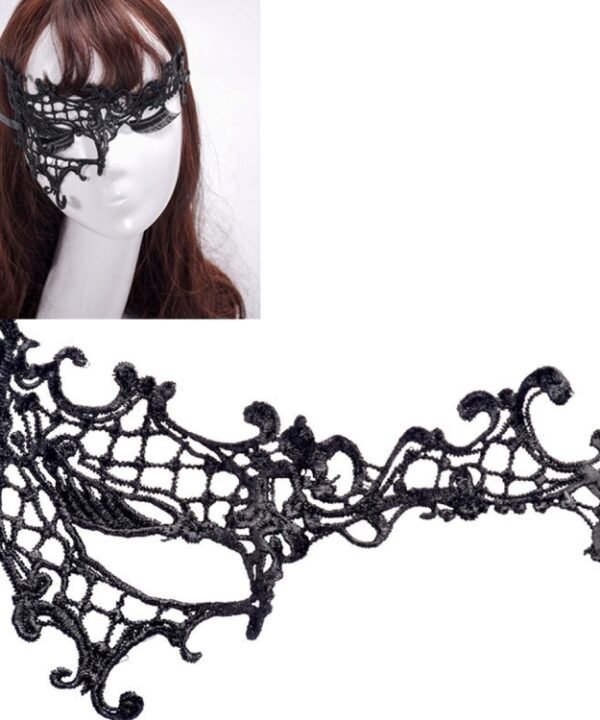 Halloween Masquerade Party Dance Sexy Lady Semi-eyed Face Lace Mask, Semi-eyed