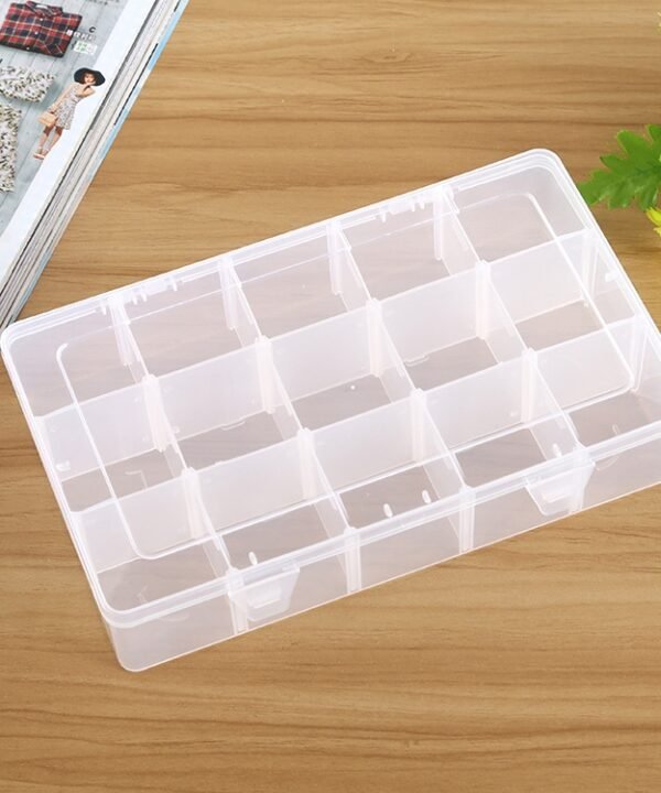 Removable Grid Compartment Plastic Box Organizerfor Jewelry Earring Fishing Hook Small Accessories, Size: Large, 15 Slots