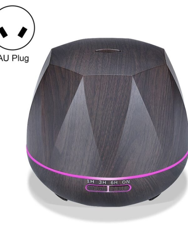 Peach Shape Wood Grain Remote Control Ultrasonic Humidifier Aromatherapy Machine Automatic Alcohol Sprayer with LED Lights, Capacity: 400mL, AU Plug (Light Wood Color), Diamond Dark Wood Color, Diamond Light Wood Color, Peach Shape Dark Wood Color...