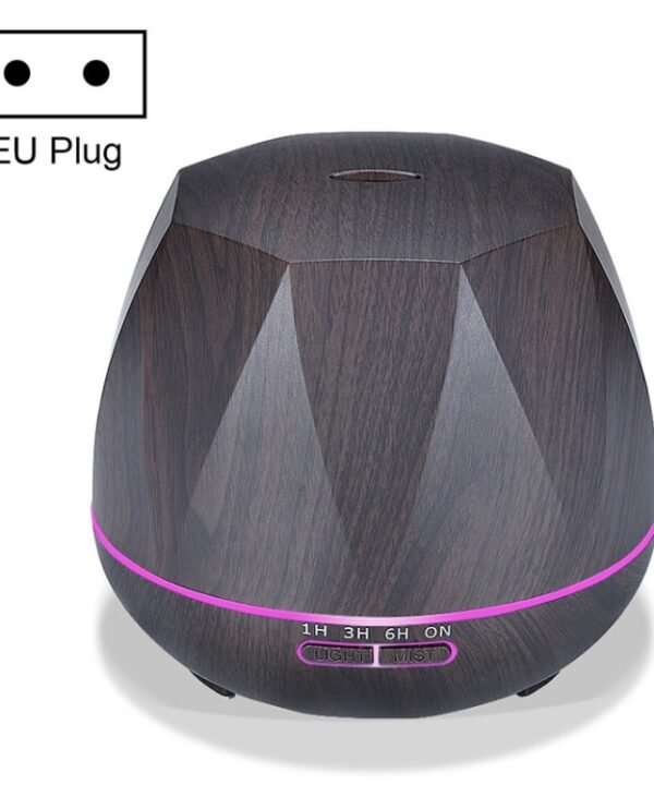 Peach Shape Wood Grain Remote Control Ultrasonic Humidifier Aromatherapy Machine Automatic Alcohol Sprayer with LED Lights, Capacity: 400mL, EU Plug (Dark Wood Color), Diamond Dark Wood Color, Diamond Light Wood Color, Peach Shape Dark Wood Color...