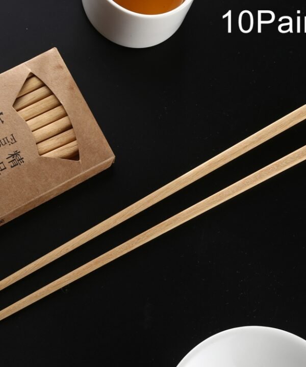10 Pairs Natural Yellow Sandal Wood Non-slip Chopsticks