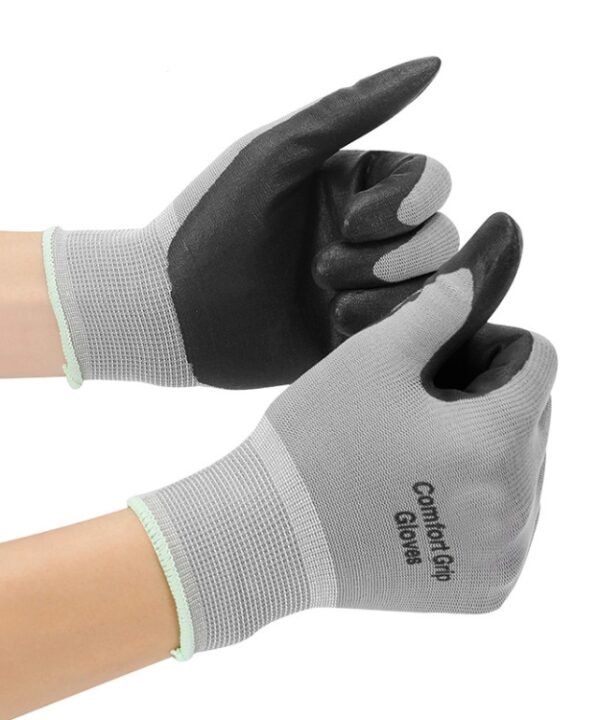 Comfortable Non-slip Wear-resistant Nitrile Rubber Electrician Working Gloves, Size: L