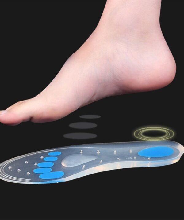 1 Pair Transparent Cushioning Silica Gel Insoles  Size: 35-37yards