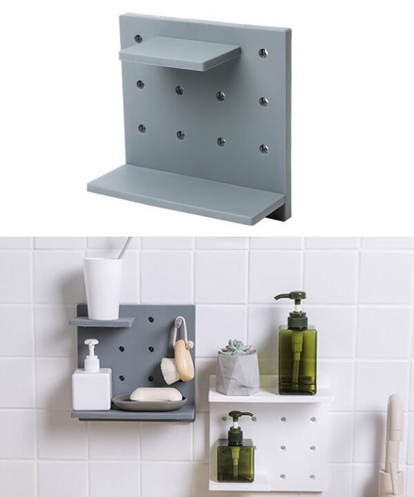 Plastic Board Living Room Bathroom Kitchen Wall Decoration Storage Shelf