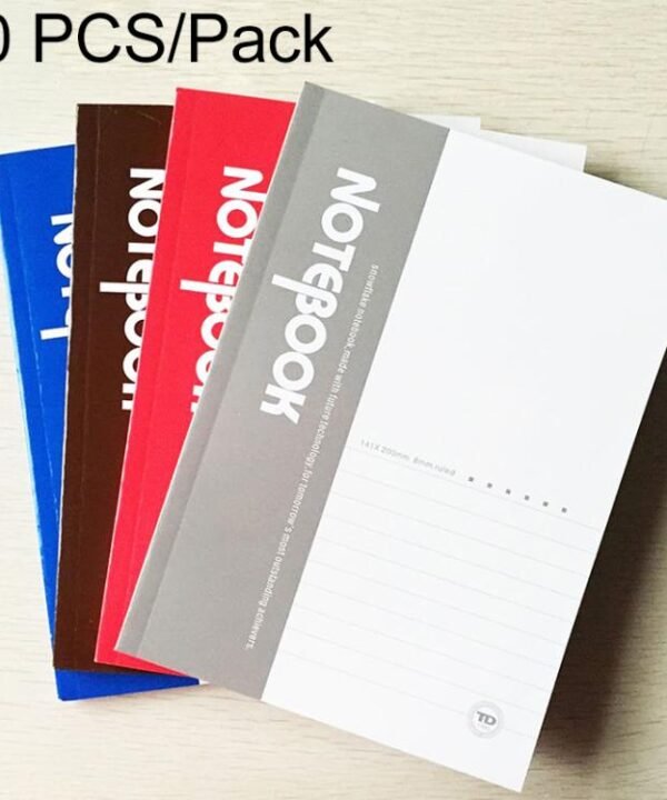 10 PCS 40 Pages A5 Soft Cover Diary Notebook Office Supply, Random Color Delivery