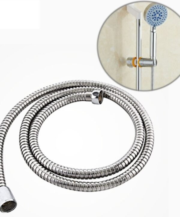 1.5m Flexible Stainless Steel Showerhead Hose Pipe Double Interlock Copper Interface Anti Burst Bath Water Pipe