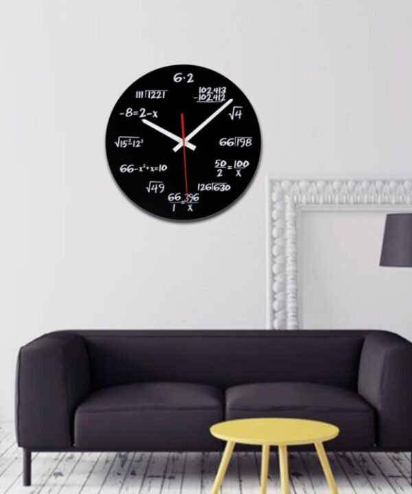 Creative Acrylic Living Room Decorative Mathematical Formula Wall Clock