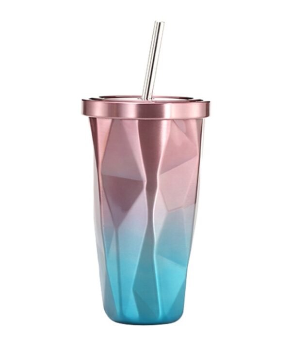 500ml Irregular Double Layer 304 Stainless Steel Sippy Cup