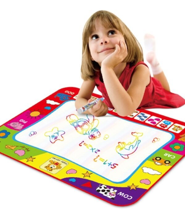 Children Rainbow Color Magic Doodle Water Drawing Mat with 2 Pen, Size: 80cm x 60cm