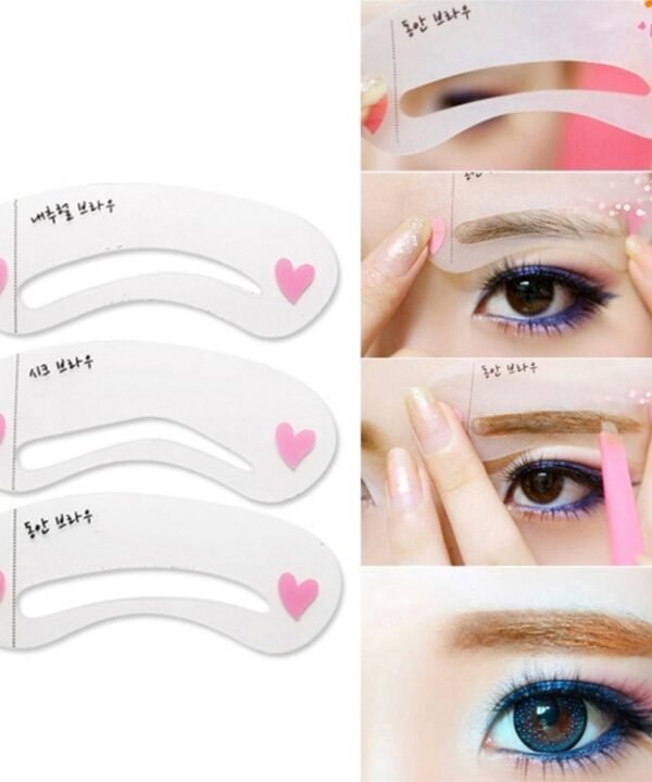 3 in 1 Eyebrow Stencil Shape Template Tools
