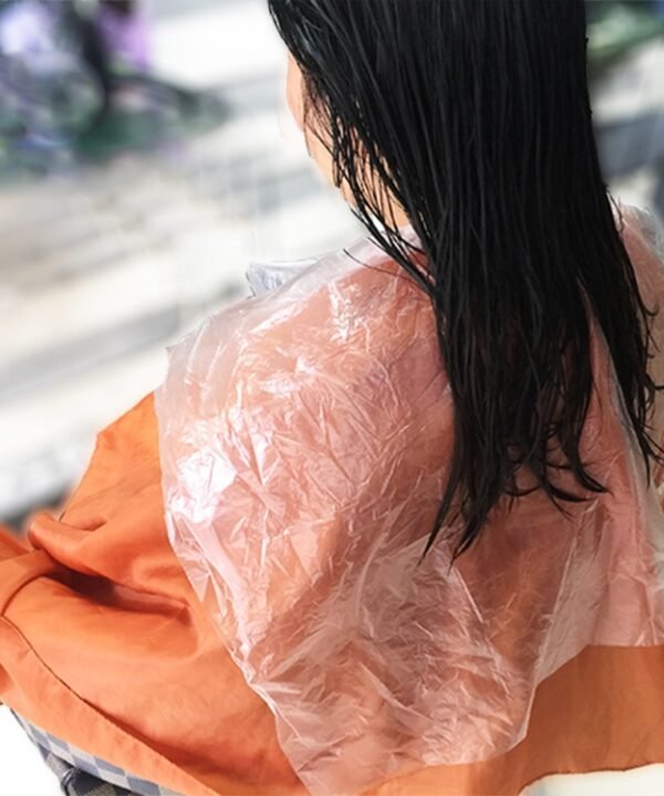 200 PCS One-time Hair Coloring Shawl/Cap Hairdressing Salon Hair Treatment Cloth Scarf(Transparent)