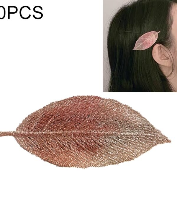 10 PCS Girls Fresh Gradient Leaf Hairpin BB Bangs Clips Hair Accessories