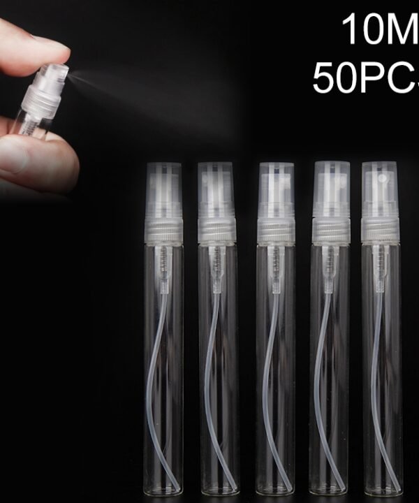 50 PCS Perfume Bottle Spray Bottle Perfume Bottle Empty Bottle, Capacity:10ML (Transparent)
