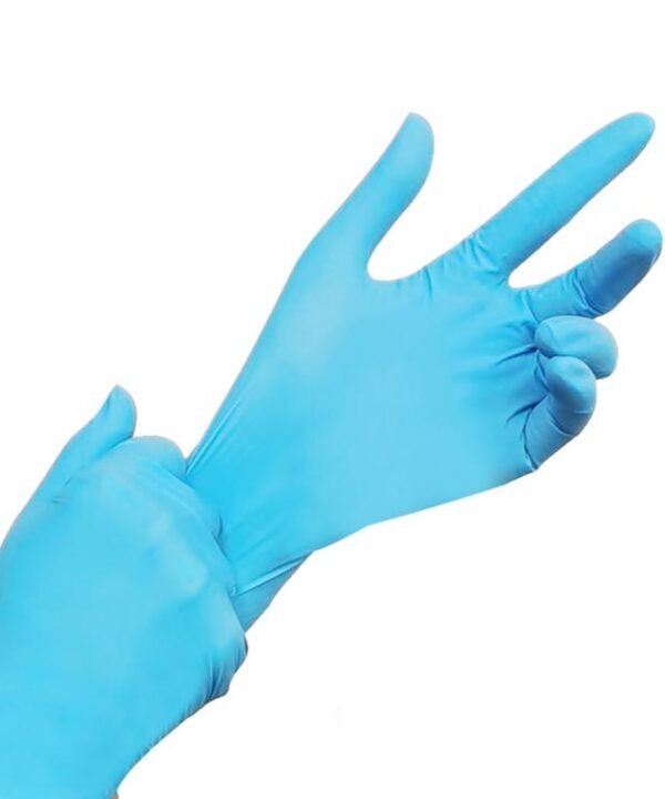 100 PCS Blue Disposable Butyronitrile Gloves Housework Supplies, Size: M, Suitable for Palm Width: 8cm-9cm