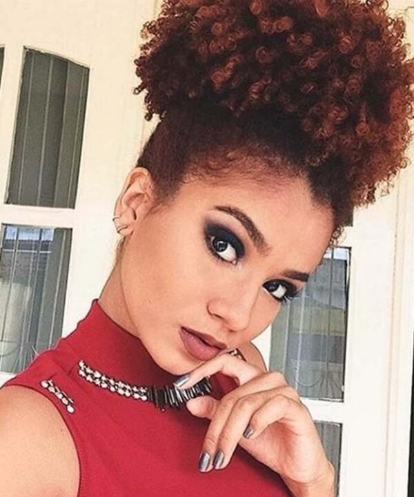 European and American Black People Explosion Head Fluffy Curl Hair Net Wig