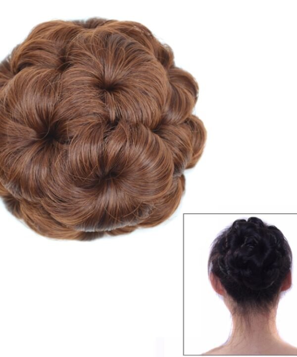 30M33# Wig Ball Head Flower Hairpin Hair Bag Wig Headband for Bride