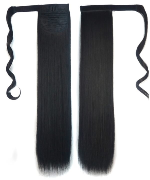 1B# Invisible Seamless Bandage-style  Wig Long Straight Hair Wig Ponytail