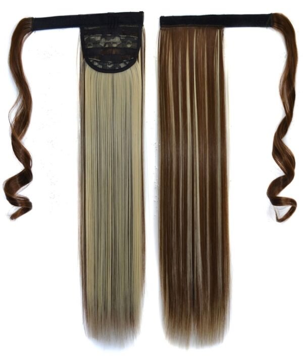8H613# Invisible Seamless Bandage-style  Wig Long Straight Hair Wig Ponytail