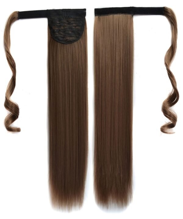 18# Invisible Seamless Bandage-style  Wig Long Straight Hair Wig Ponytail
