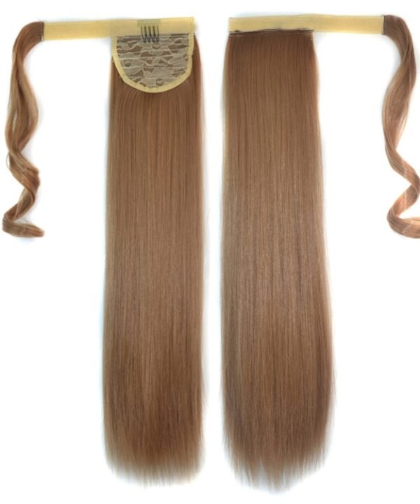 22# Invisible Seamless Bandage-style  Wig Long Straight Hair Wig Ponytail