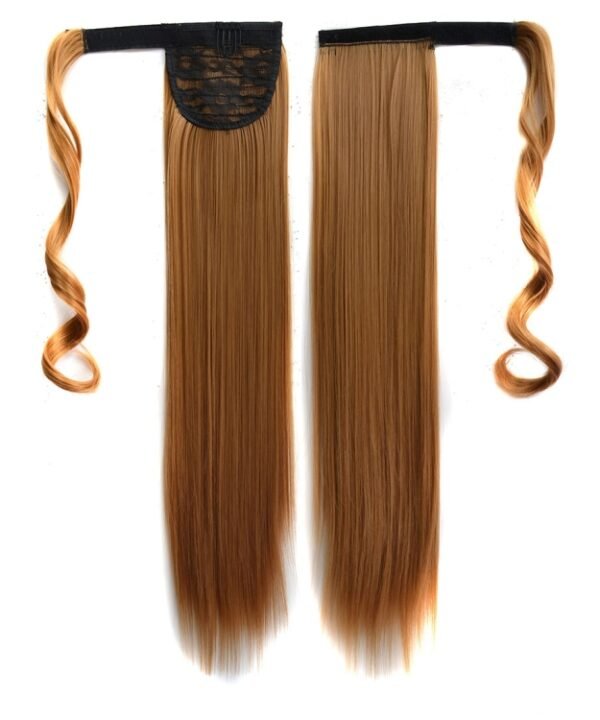 26# Invisible Seamless Bandage-style  Wig Long Straight Hair Wig Ponytail