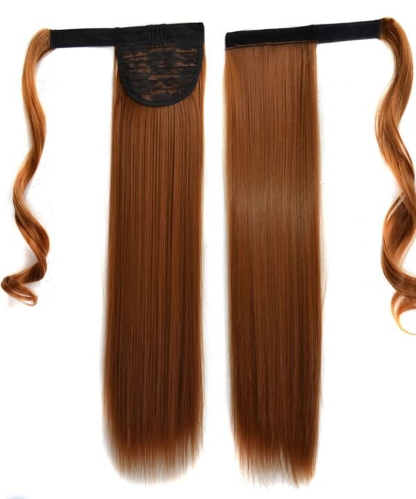 27# Invisible Seamless Bandage-style  Wig Long Straight Hair Wig Ponytail