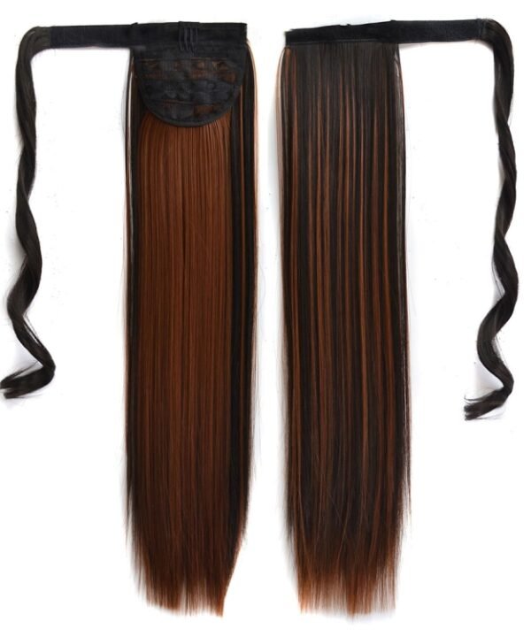 2H30# Invisible Seamless Bandage-style  Wig Long Straight Hair Wig Ponytail