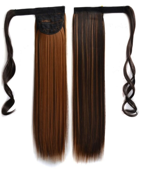 4H27# Invisible Seamless Bandage-style  Wig Long Straight Hair Wig Ponytail