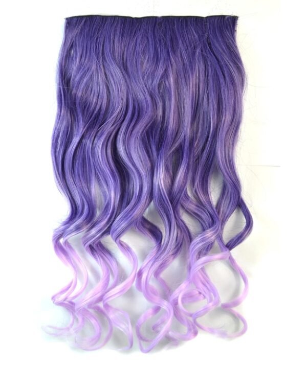 One-piece Seamless Hair Extension Piece Color Gradient Large Wave Long Curling Clip Type Hairpiece