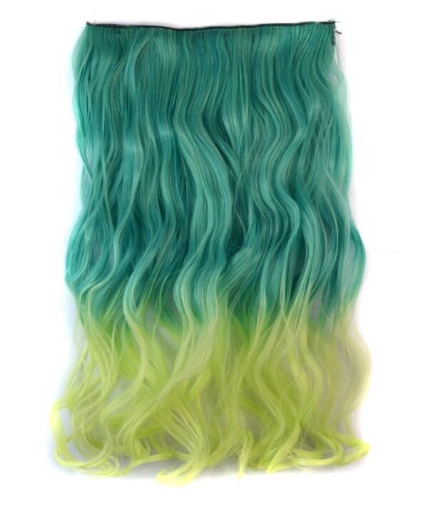 One-piece Seamless Hair Extension Piece Color Gradient Large Wave Long Curling Clip Type Hairpiece
