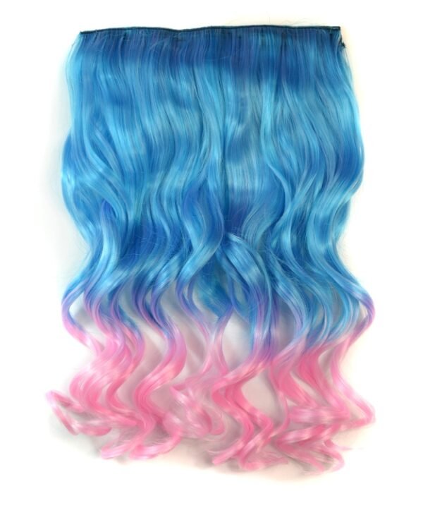 One-piece Seamless Hair Extension Piece Color Gradient Large Wave Long Curling Clip Type Hairpiece