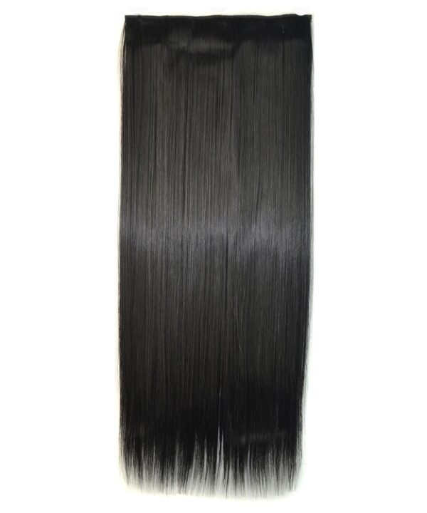 1B# One-piece Seamless Five-clip Wig Long Straight Wig Piece