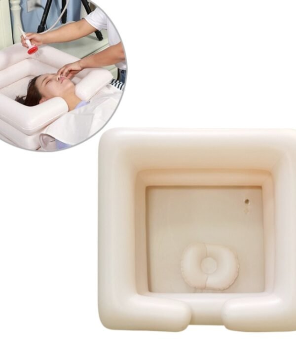 PVC Portable Square Inflatable Wash Basin Home Care Shampoo Trough