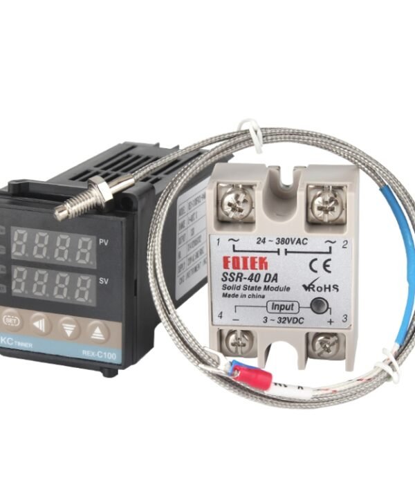 REX-C100 Thermostat + Thermocouple + SSR-100 DA Solid State Module Intelligent Temperature Control Kit