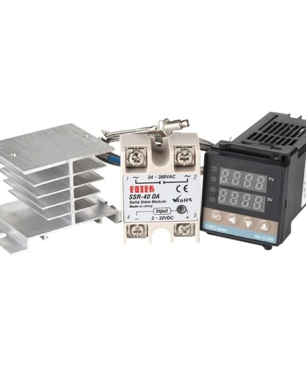 11000W REX-C100 Thermostat + Heat Sink + Thermocouple + SSR-100 DA Solid State Module Intelligent Temperature Control Kit