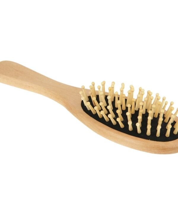 Natural Wooden Massage Hair Comb with Rubber Base & Wooden Brush, Size: Medium, Medium(Black), Medium(White)