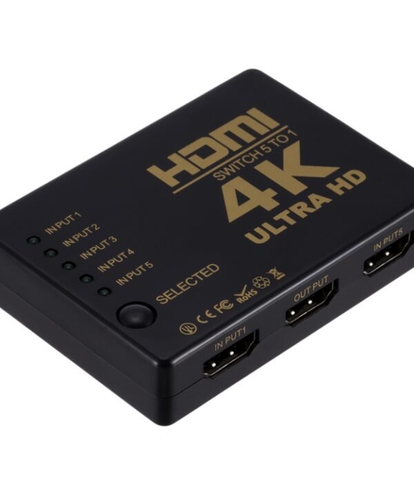 ZMT-968885 HDMI Switch 5 into 1 out 4K*2K HD Video Switch with Remote Control
