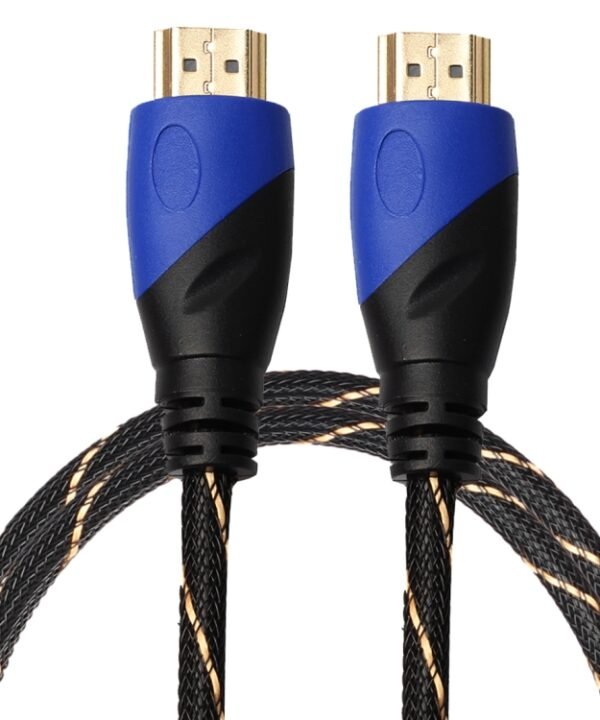 1m HDMI 1.4 Version 1080P Woven Net Line Blue Black Head HDMI Male to HDMI Male Audio Video Connector Adapter Cable