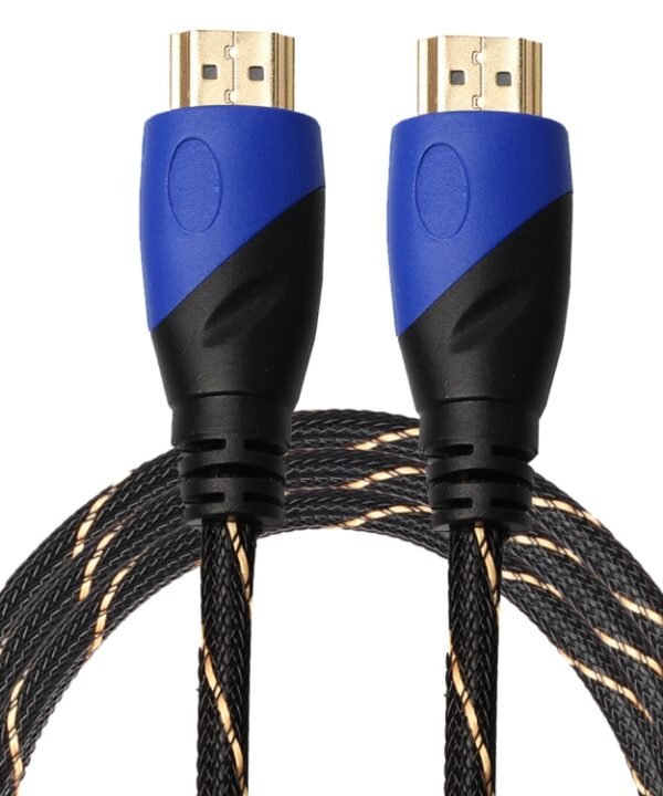1.8m HDMI 1.4 Version 1080P Woven Net Line Blue Black Head HDMI Male to HDMI Male Audio Video Connector Adapter Cable
