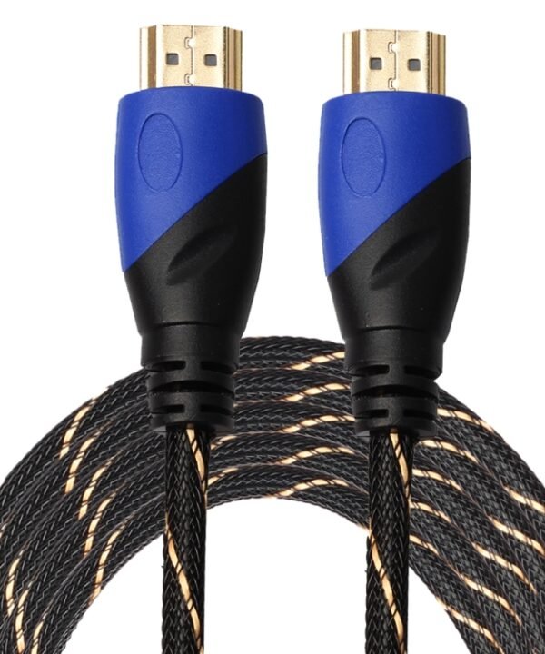 5m HDMI 1.4 Version 1080P Woven Net Line Blue Black Head HDMI Male to HDMI Male Audio Video Connector Adapter Cable