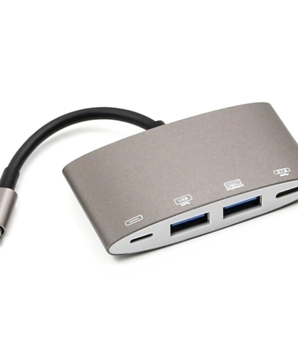 1040KEY 8 Pin to USB + Type-C / USB-C + OTG Multi-function Converter Adapter