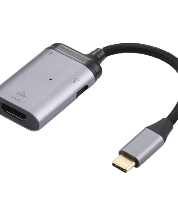 4K 60Hz USB-C / Type-C to HDMI + PD Data Sync Adapter Cable