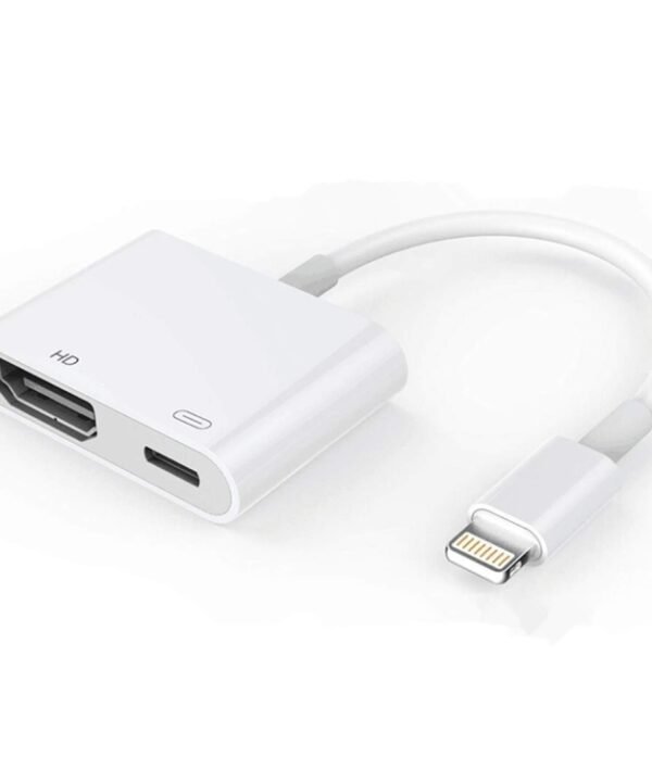 E-Gin-LTH-002 8 Pin Digital AV to HDMI Adapter + USB Charging Port for 1080P HD TV Display Screen Device