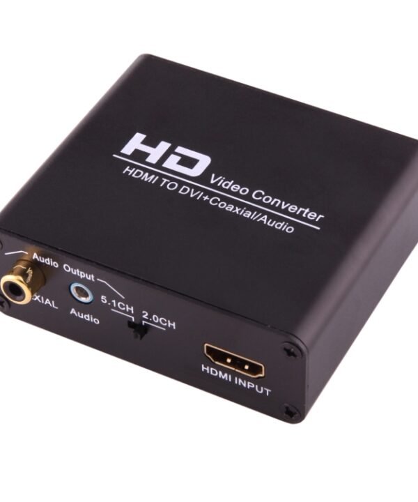 NEWKENG X5 HDMI to DVI with Audio 3.5mm Coaxial Output Video Converter, EU Plug