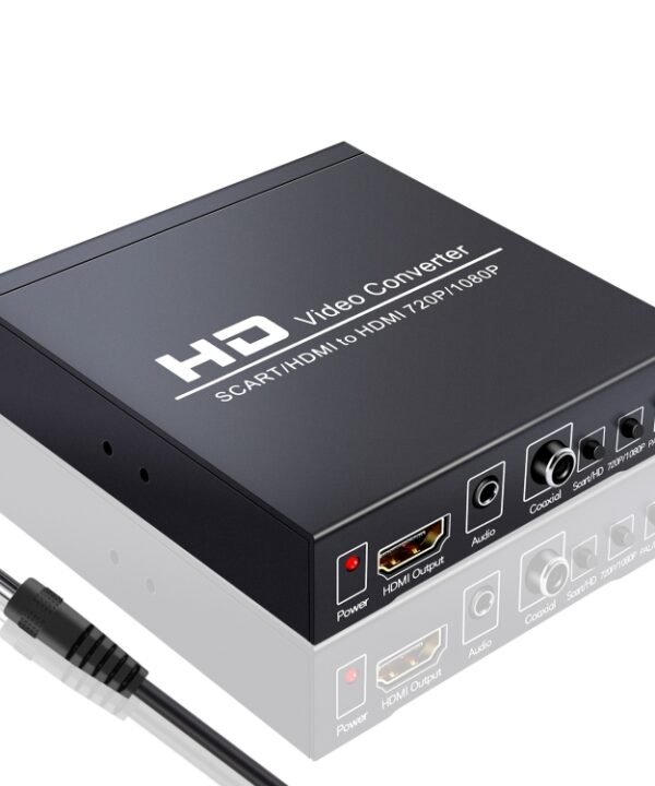 NEWKENG NK-8S SCART + HDMI to HDMI 720P / 1080P HD Video Converter Adapter Scaler Box