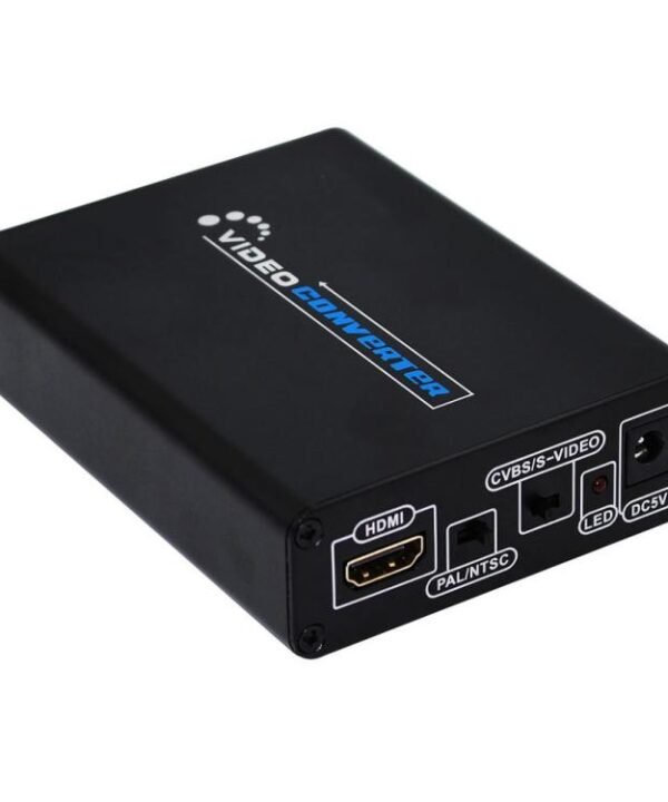 HDMI to Composite / AV S-Video Converter RCA CVBS/L/R Video Converter Adapter, EU Plug
