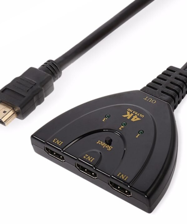 3 in 1 HDMI Input  4K x 2K HDTV Pigtail Switch Adapter HDMI Splitter